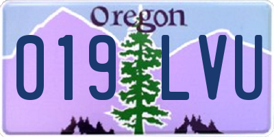 OR license plate 019LVU