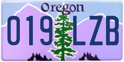 OR license plate 019LZB