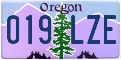 OR license plate 019LZE