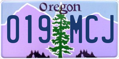 OR license plate 019MCJ