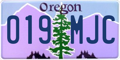 OR license plate 019MJC