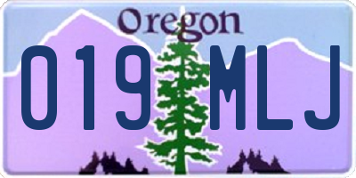 OR license plate 019MLJ