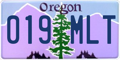 OR license plate 019MLT