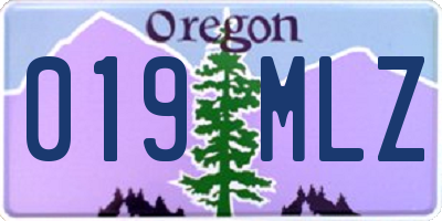 OR license plate 019MLZ