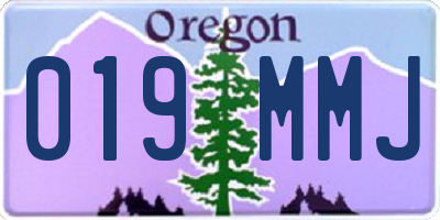 OR license plate 019MMJ