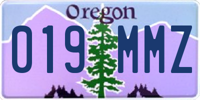 OR license plate 019MMZ