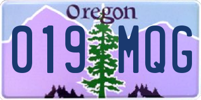 OR license plate 019MQG