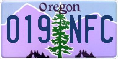OR license plate 019NFC