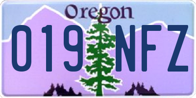 OR license plate 019NFZ