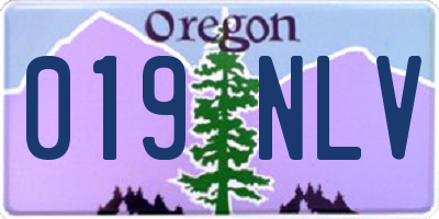 OR license plate 019NLV