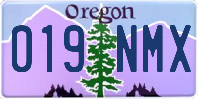 OR license plate 019NMX