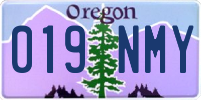 OR license plate 019NMY