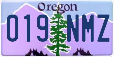 OR license plate 019NMZ