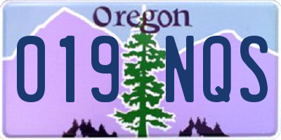 OR license plate 019NQS