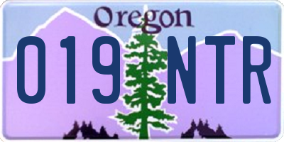 OR license plate 019NTR
