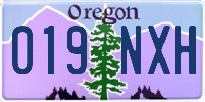 OR license plate 019NXH