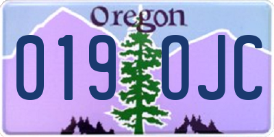 OR license plate 019OJC