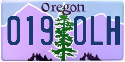 OR license plate 019OLH