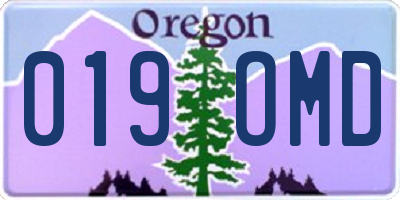 OR license plate 019OMD