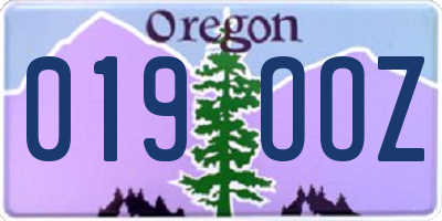OR license plate 019OOZ