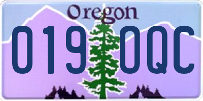 OR license plate 019OQC