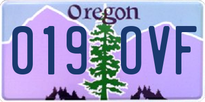OR license plate 019OVF