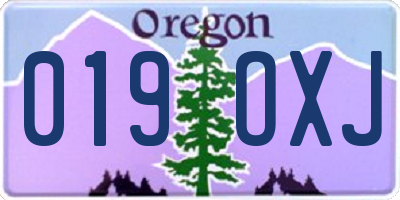 OR license plate 019OXJ