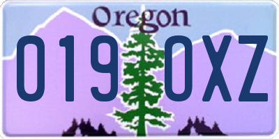 OR license plate 019OXZ