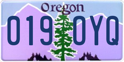 OR license plate 019OYQ