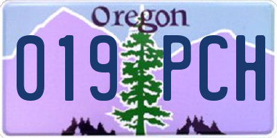 OR license plate 019PCH