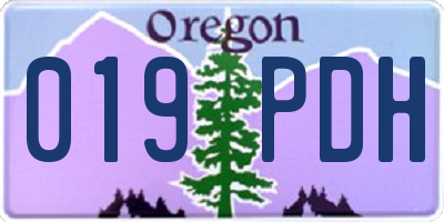 OR license plate 019PDH