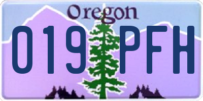 OR license plate 019PFH