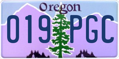 OR license plate 019PGC