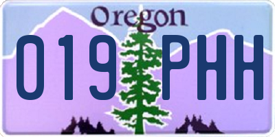OR license plate 019PHH