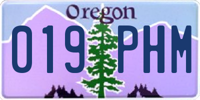 OR license plate 019PHM