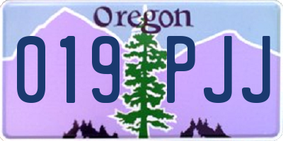 OR license plate 019PJJ