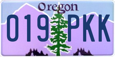 OR license plate 019PKK
