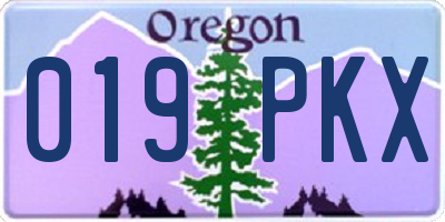 OR license plate 019PKX