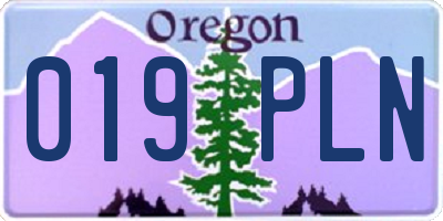 OR license plate 019PLN