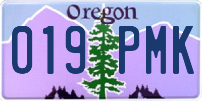 OR license plate 019PMK