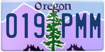 OR license plate 019PMM