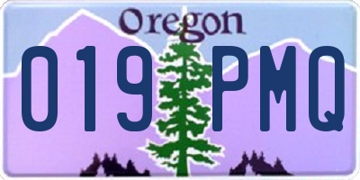 OR license plate 019PMQ