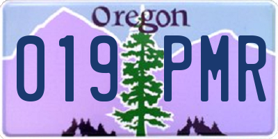 OR license plate 019PMR