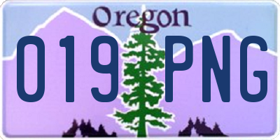 OR license plate 019PNG