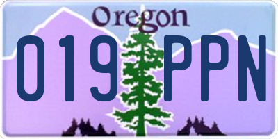 OR license plate 019PPN