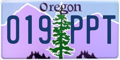 OR license plate 019PPT