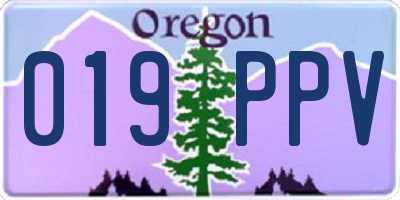 OR license plate 019PPV