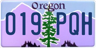 OR license plate 019PQH