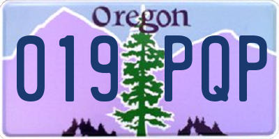 OR license plate 019PQP