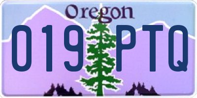 OR license plate 019PTQ